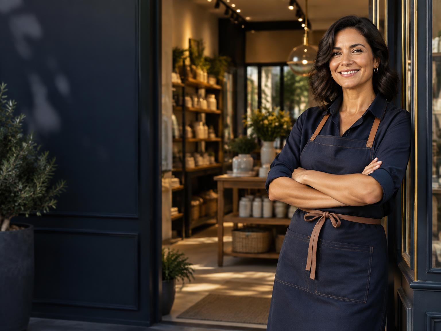 Empreendedora em seu estabelecimento